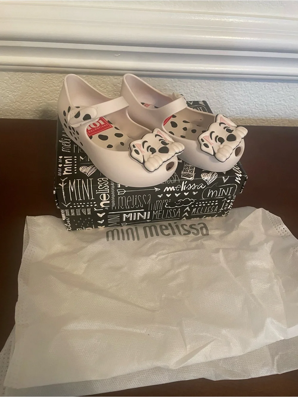 Mini Melissa Disney 101 Dalmatians Ultragirl Flat Toddler Size 7 NEW